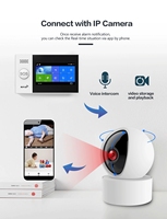 WIFI Tuya inteligentny System alarmowy w domu 4G bezprzewodowy dom Alarm antywłamaniowy z 4.3 calowym ekran obsługujący dotykowym Alexa i Google 6